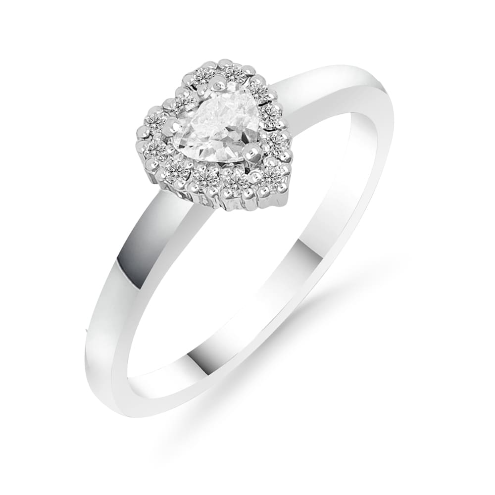 Silván timanttisormus 0,28ct, 14K valkokultaa, Silván vihkisormukset - Silván - Laatukoru