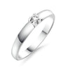 Silván timanttisormus 0,10ct, 14K valkokultaa, Silván vihkisormukset - Silván - Laatukoru