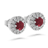 Silván timanttikorvakorut 0,48ct Rubiineilla, 14K valkokultaa, Silván timanttikorut - Silván - Laatukoru