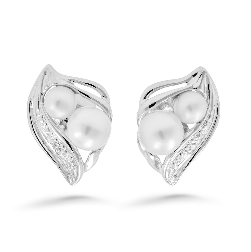Silván timanttikorvakorut 0,015ct helmillä, 14K valkokultaa, Silván timanttikorut - Silván - Laatukoru
