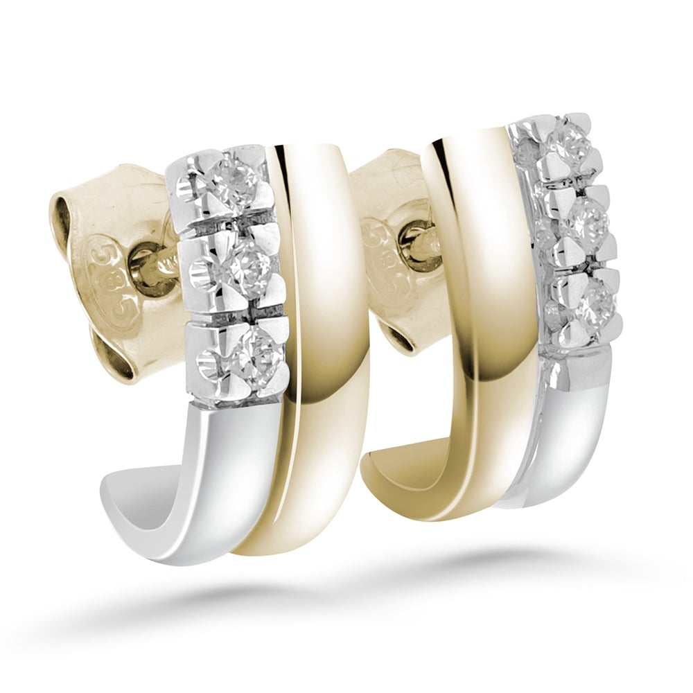 Silván timanttikorvakorut 0,12ct, 14K keltakultaa, Silván timanttikorut - Silván - Laatukoru