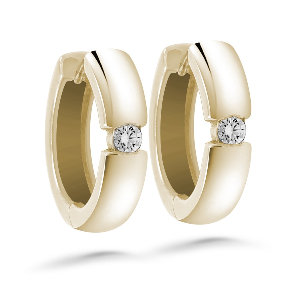 Silván timanttikorvakorut 0,10ct, 14K keltakultaa, Silván timanttikorut - Silván - Laatukoru