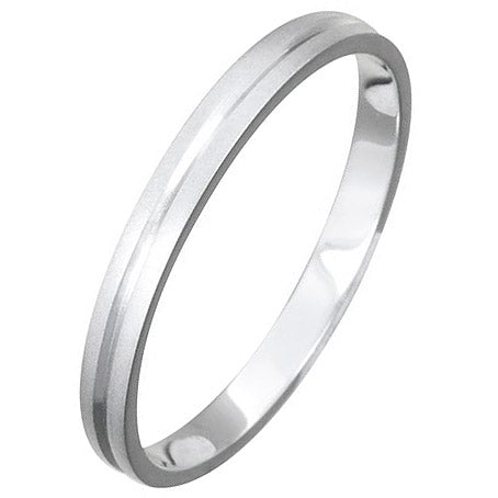 Silván kihlasormus valkokulta, 2mm, kiiltävällä uralla, Silván kihlasormukset - Silván - Laatukoru