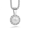 Silván timanttiriipus 0,24ct aidolla 5,5-6mm makeanveden helmellä, 14K valkokultaa, Silván timanttikorut - Silván - Laatukoru