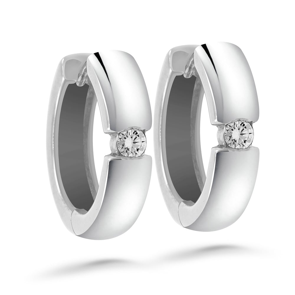 Silván timanttikorvakorut 0,10ct, 14K valkokultaa, Silván timanttikorut - Silván - Laatukoru